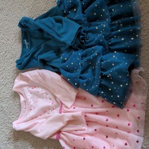 Set of 2 long sleeved toddler tutu dresses